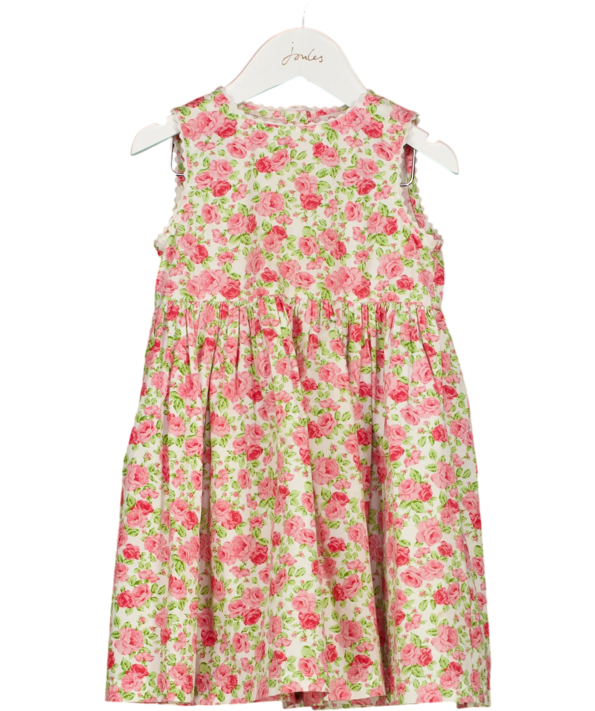 Trotters Pink Confiture Pink Floral Dress, size 4 Years — front