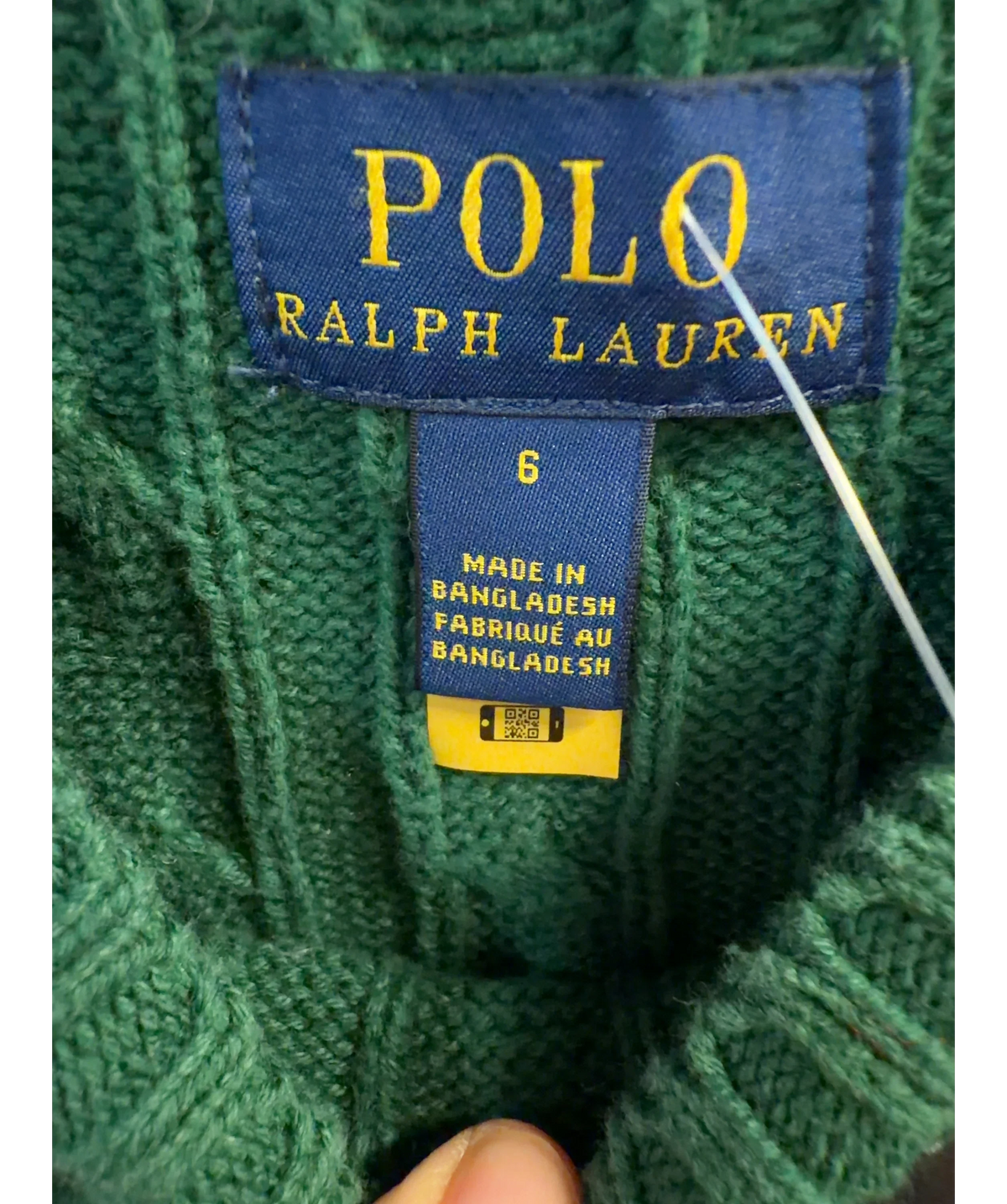 Polo Ralph Lauren Green Colour, size 6 Years — care label