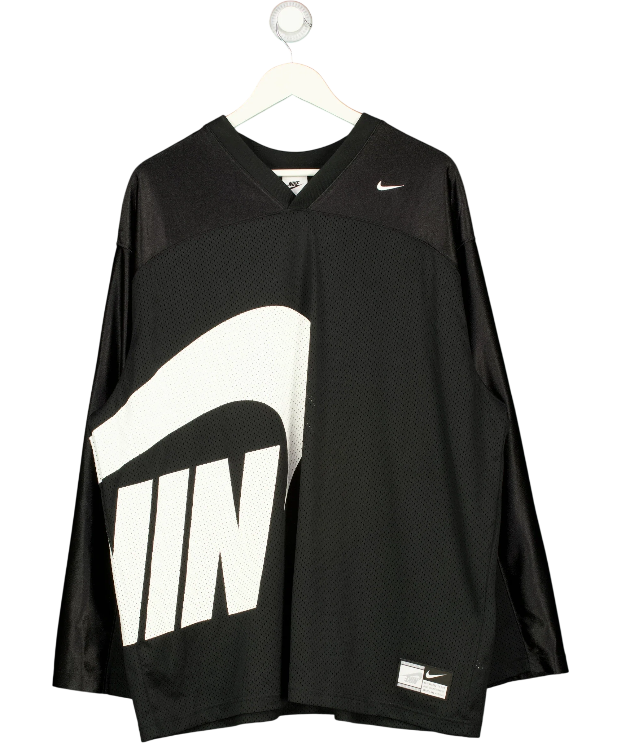 Nike Black Sportswear Dance Long Sleeved Jersey Black, size UK L — front