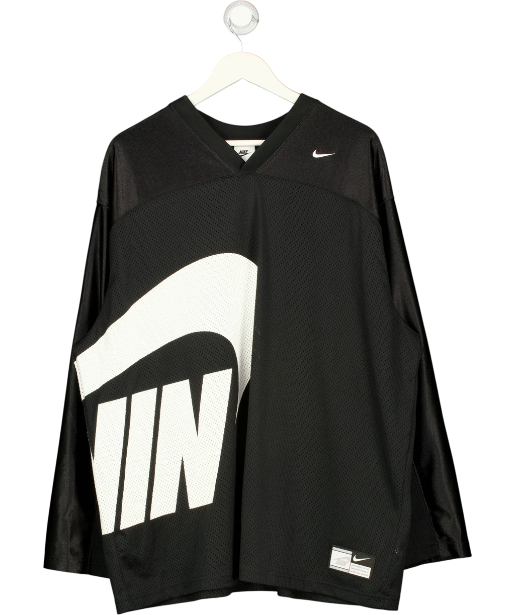 Nike Black Sportswear Dance Long Sleeved Jersey Black, size UK L — front