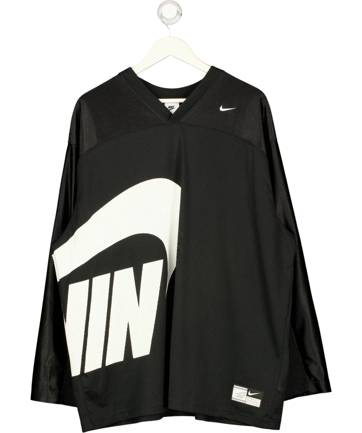 Nike Black Sportswear Dance Long Sleeved Jersey Black, size UK L — front