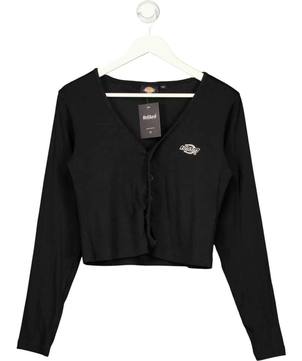 Dickies Black Black Cropped Cardigan, size UK XL — front