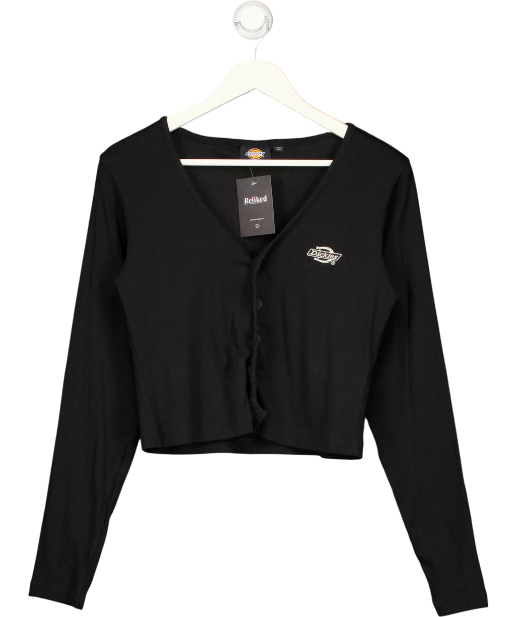 Dickies Black Black Cropped Cardigan, size UK XL — front
