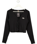 Dickies Black Black Cropped Cardigan, size UK XL — front