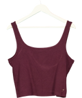 GYMSHARK Purple Cropped Tank Cherry Purple, size UK XXL — front