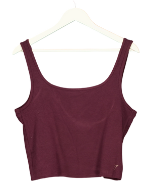 GYMSHARK Cropped Tank Cherry Purple UK XXL