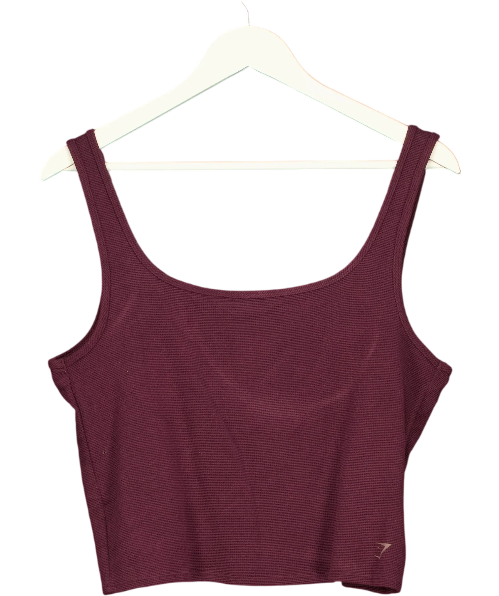 GYMSHARK Purple Cropped Tank Cherry Purple, size UK XXL — front