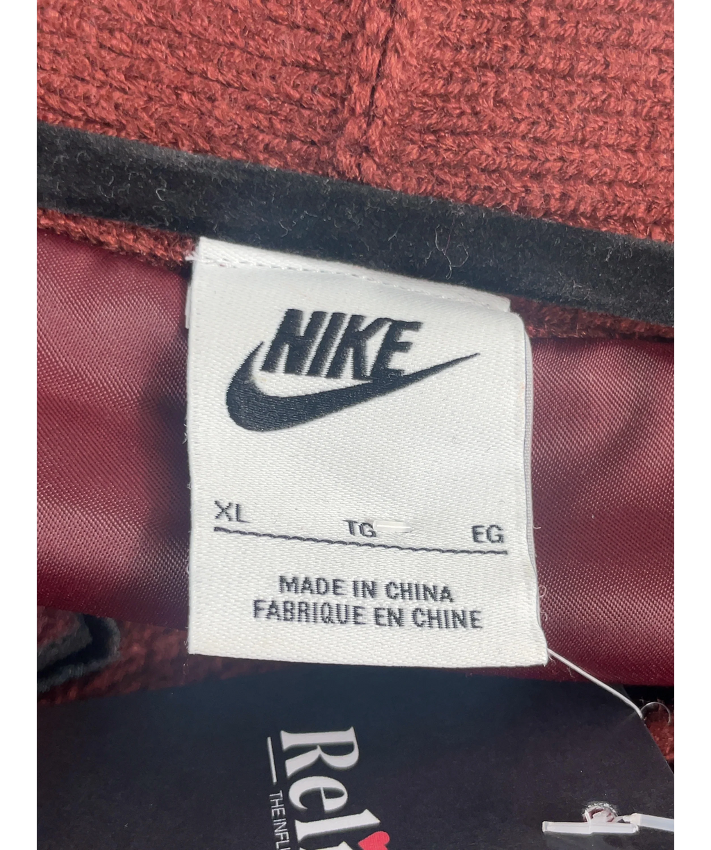 Nike Red x YOON Women's Varsity Cropped Cardigan Red, size UK XL — detail