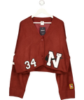 Nike Red x YOON Women's Varsity Cropped Cardigan Red, size UK XL — front