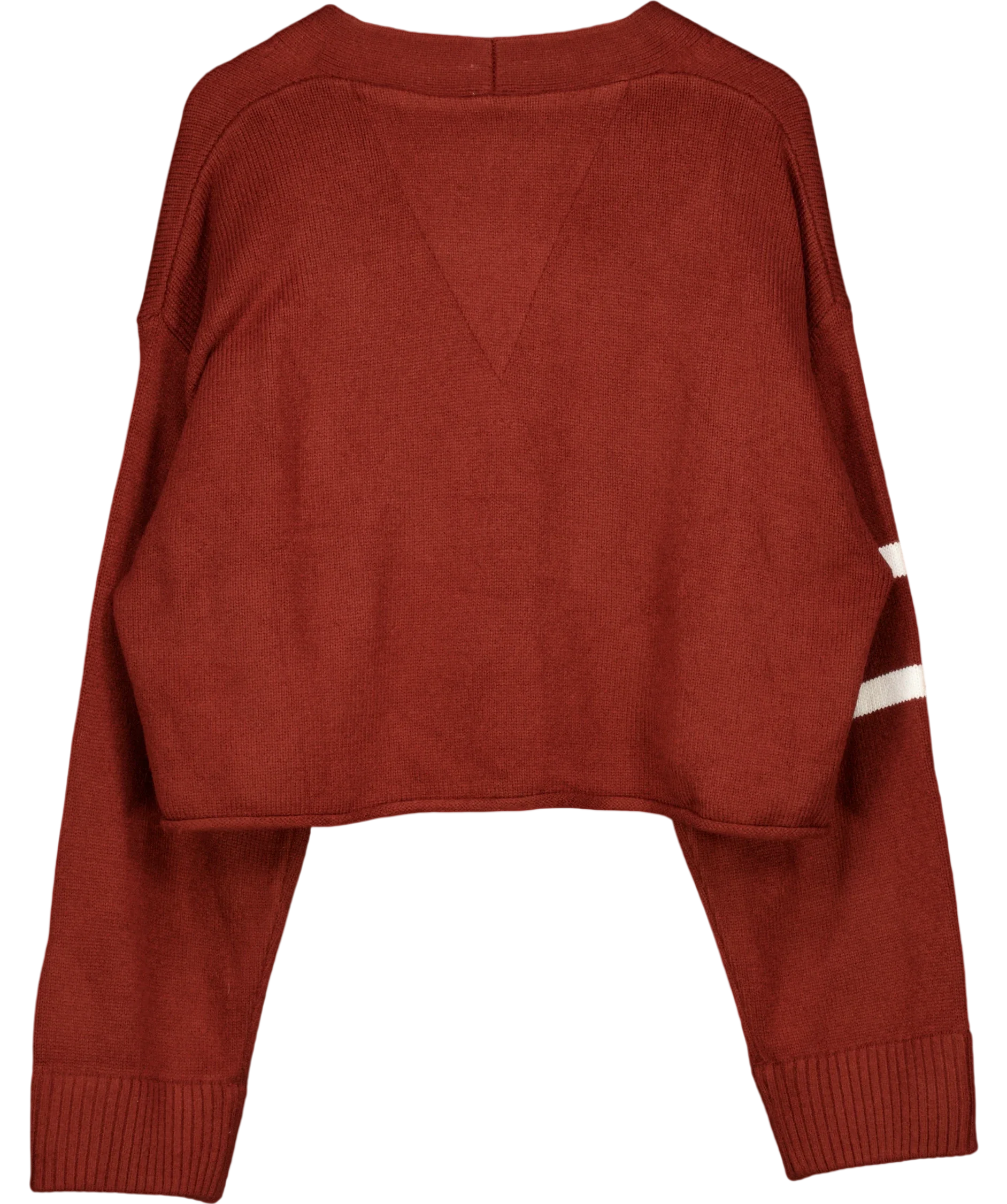 Nike Red x YOON Women's Varsity Cropped Cardigan Red, size UK XL — back