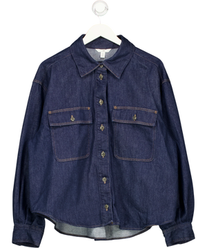 H&M Indigo Blue Denim Oversized Shirt UK XL