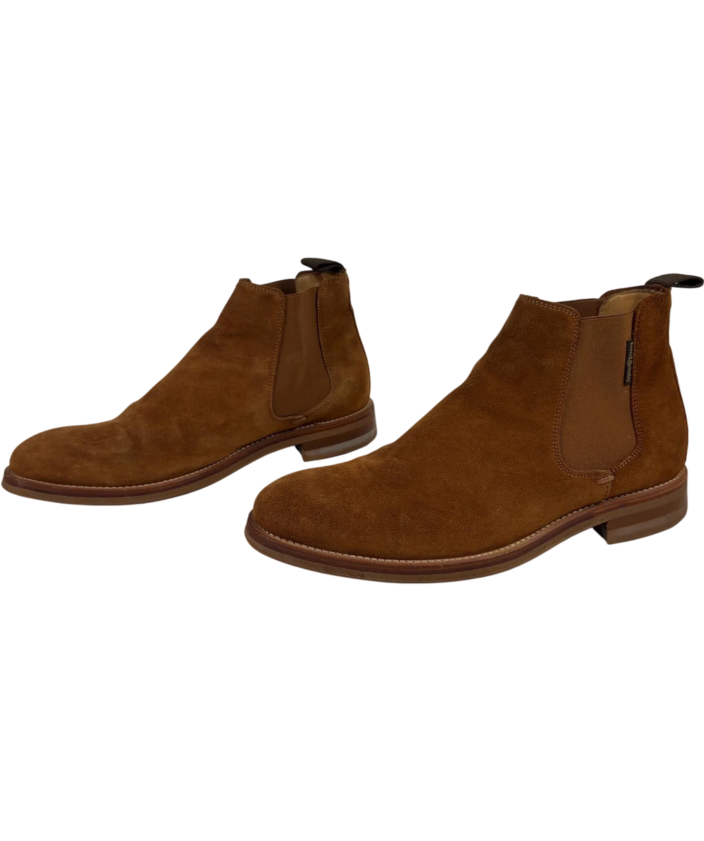 Russell & Bromley Brown Suede Chelsea Boots UK 8 EU 41 — Side (both)