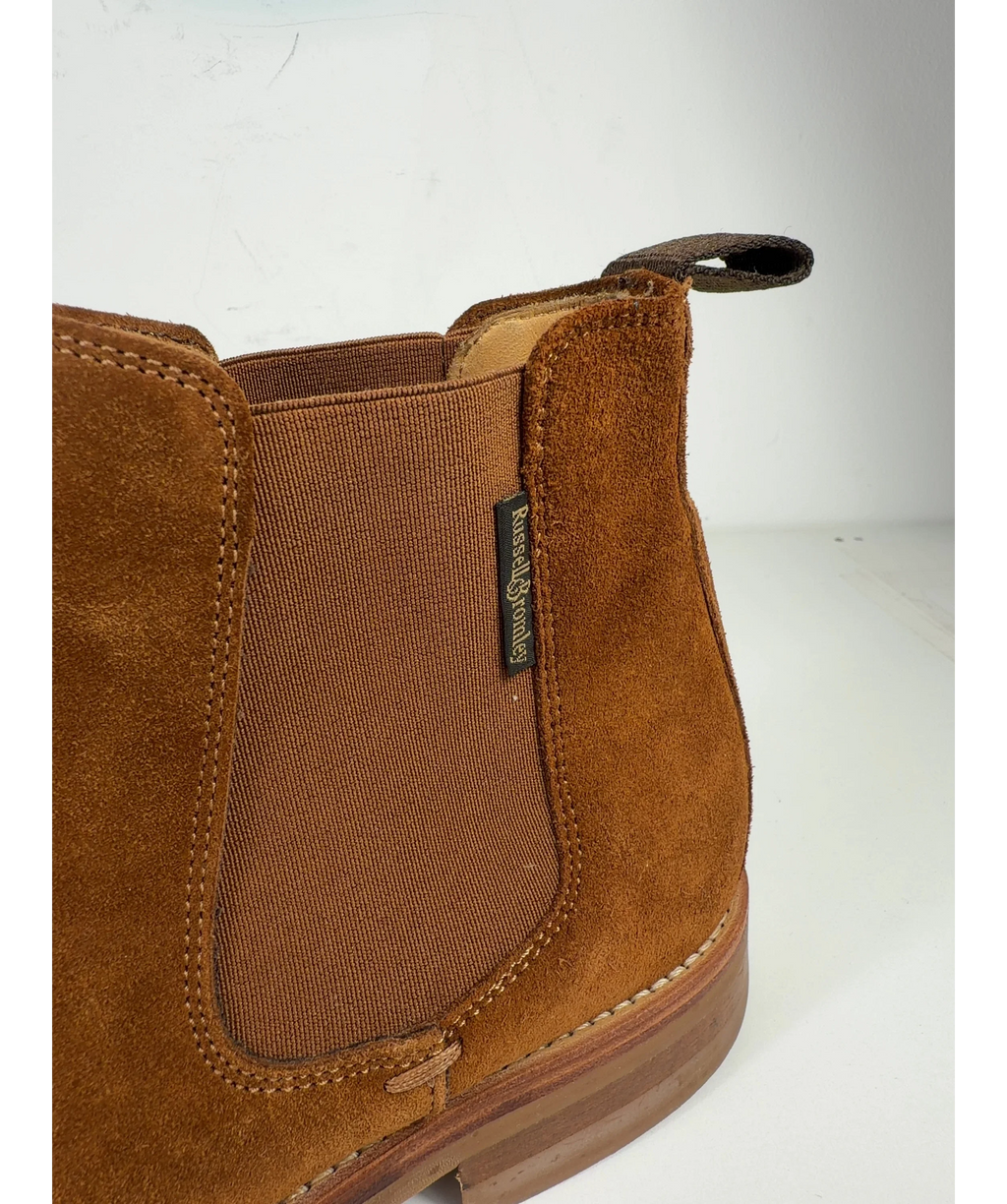 Russell & Bromley Brown QC Russell & Bromley Brown Suede Chelsea Boots, size UK 8 EU 41 👠 — care label