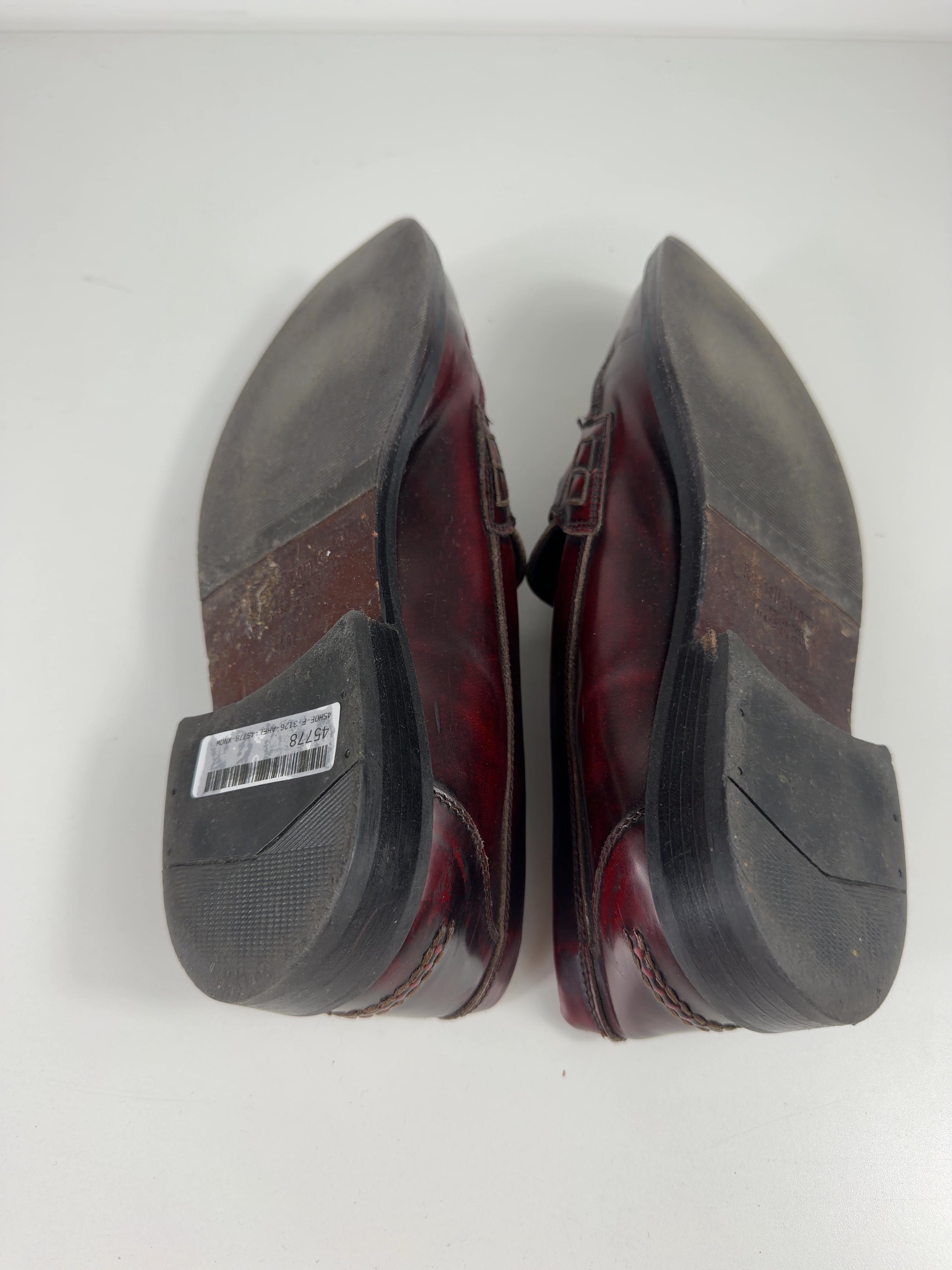 Russell & Bromley Red Burgundy Leather Keeble Tassel Loafers, size UK 7 EU 41 👞 — additional view