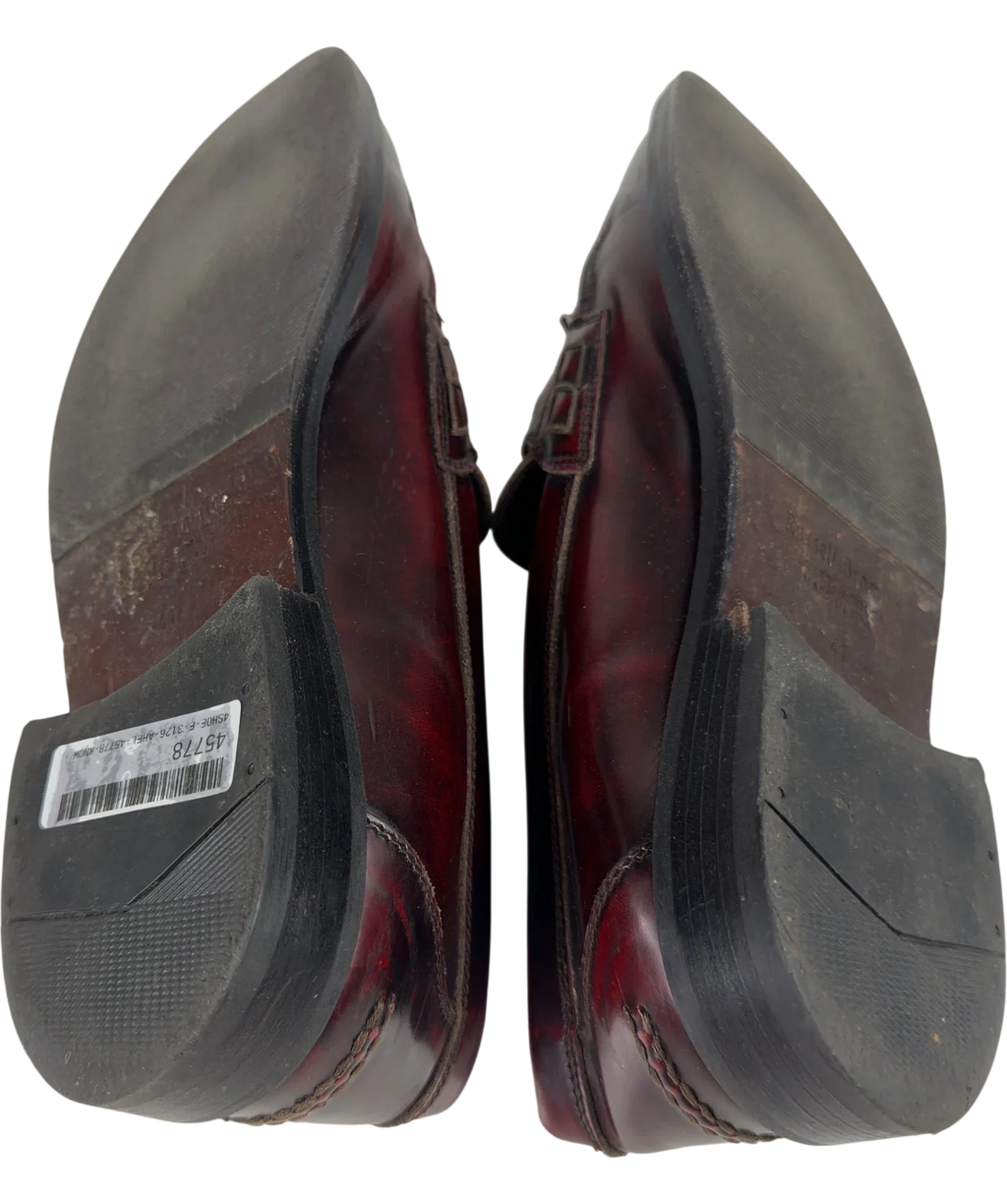 Russell & Bromley Red Burgundy Leather Keeble Tassel Loafers UK 7 EU 41 — Extra shot