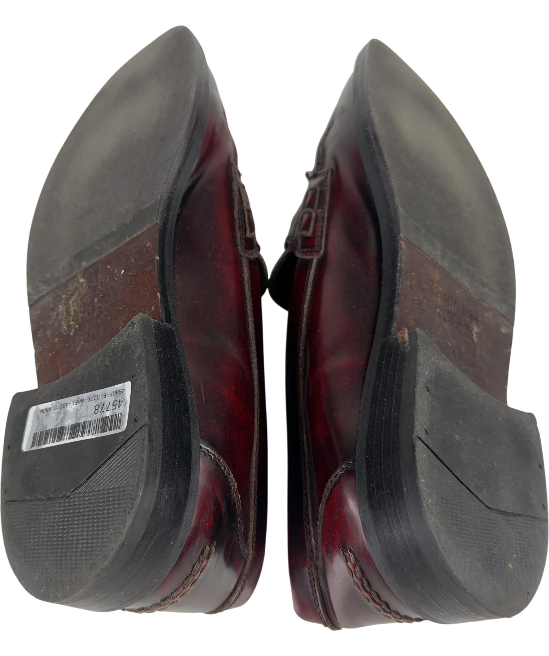 Russell & Bromley Red Burgundy Leather Keeble Tassel Loafers UK 7 EU 41 — Extra shot