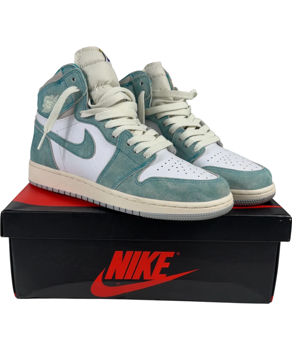 Nike Green QC Nike Air Jordan 1 Retro High OG Turbo Green Trainers, size UK 6 EU 39 👠 — front