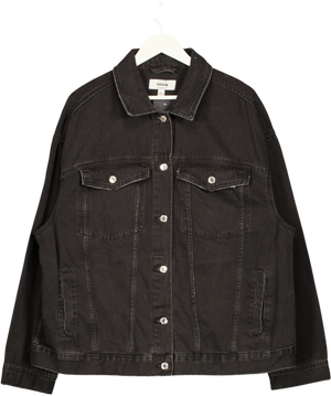 New Look Denim Black Oversized Denim Jacket UK 20