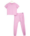 GYMSHARK Purple Seamless 2-Piece T-Shirt & Leggings Set Pink, size UK XXL — front