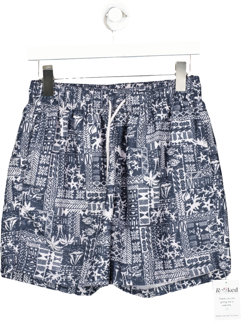 slate & stone Multicoloured Print Swim Shorts UK M