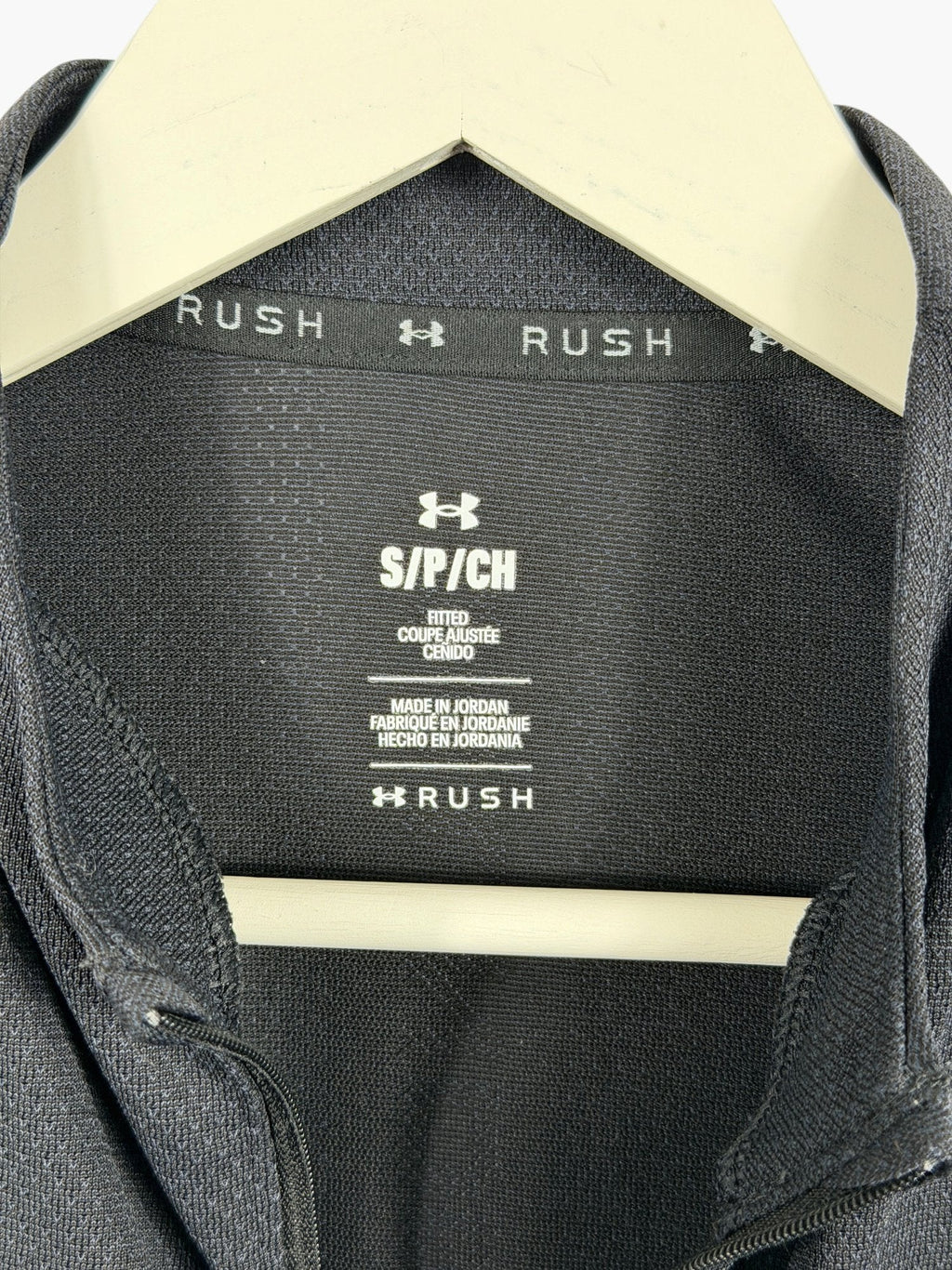 UNDER ARMOUR Black RUSH Long Sleeve T-Shirt UK S
