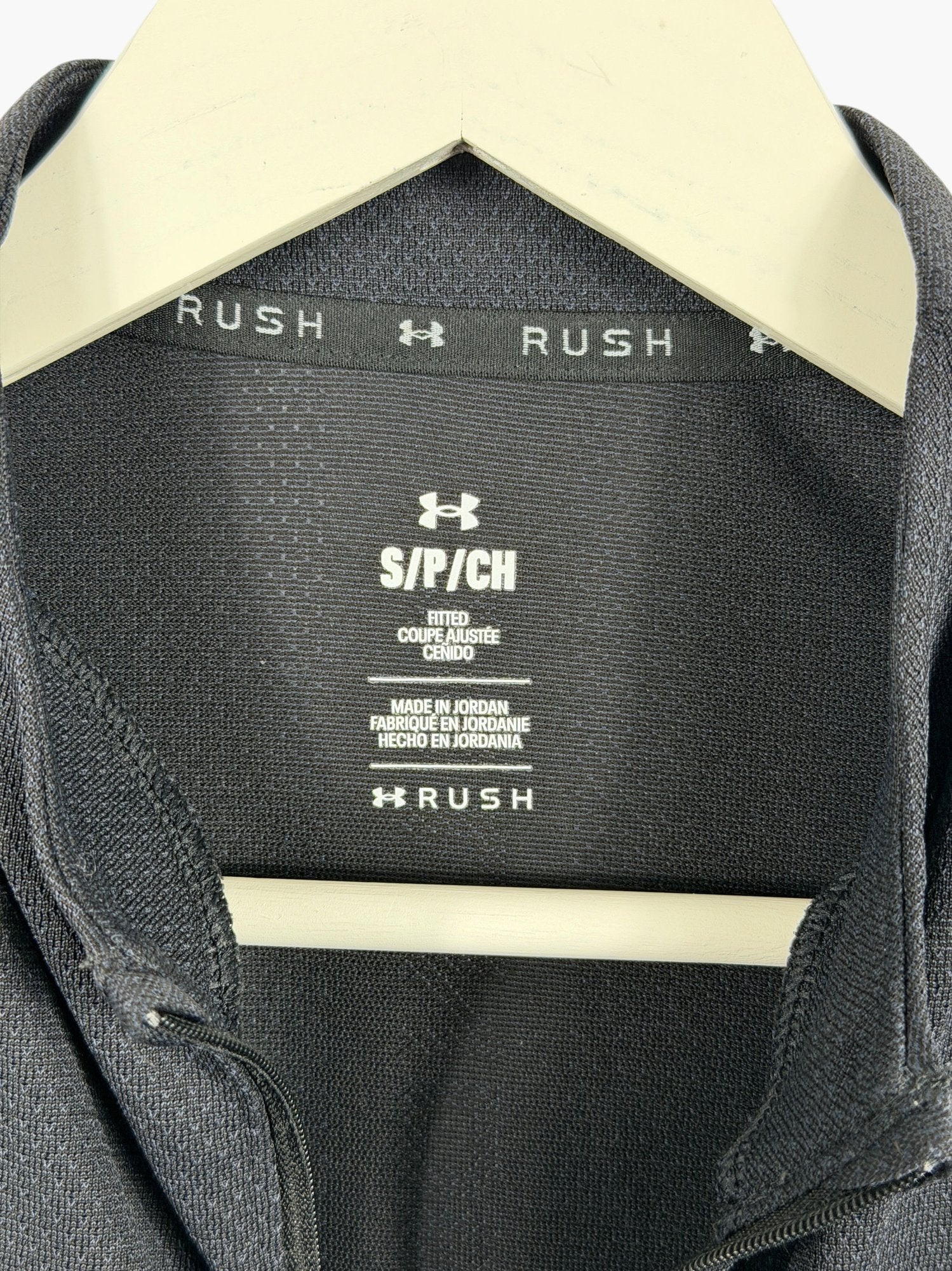 UNDER ARMOUR Black RUSH Long Sleeve T-Shirt UK S