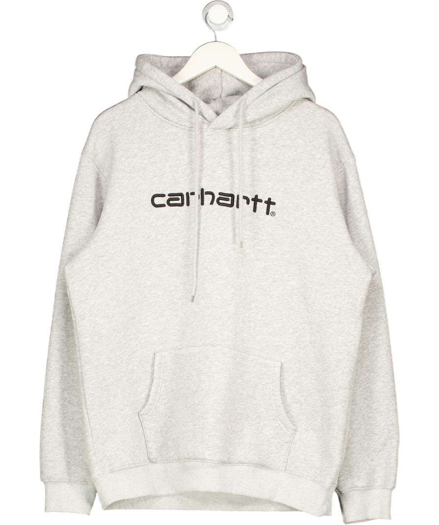 CARHARTT Grey Hooded Carhartt Sweatshirt UK L