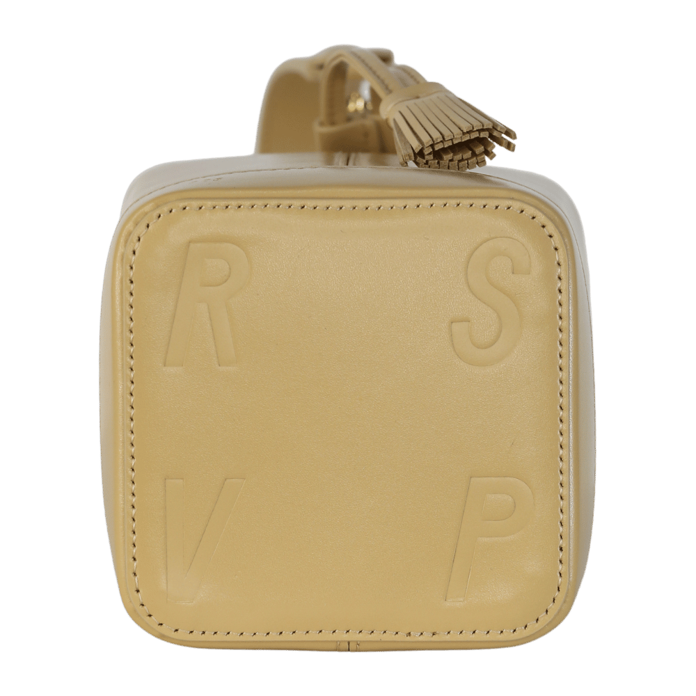 RSVP Beige Ltd. Edition Sand Leather Milkman Small Square-base Bucket Bag