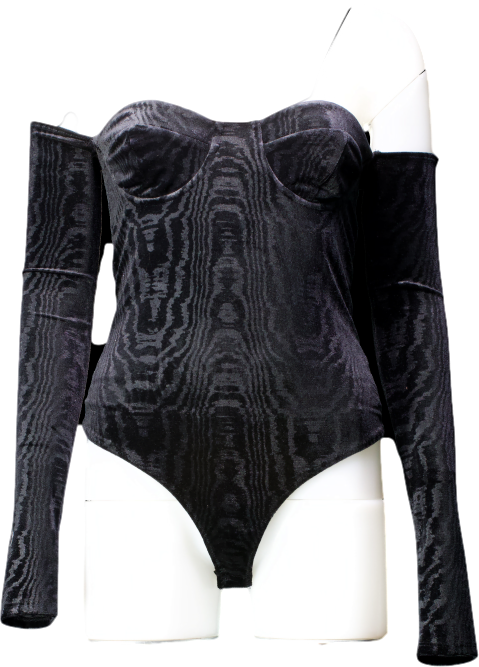 Camila Coelho Black Tia Bodysuit UK S