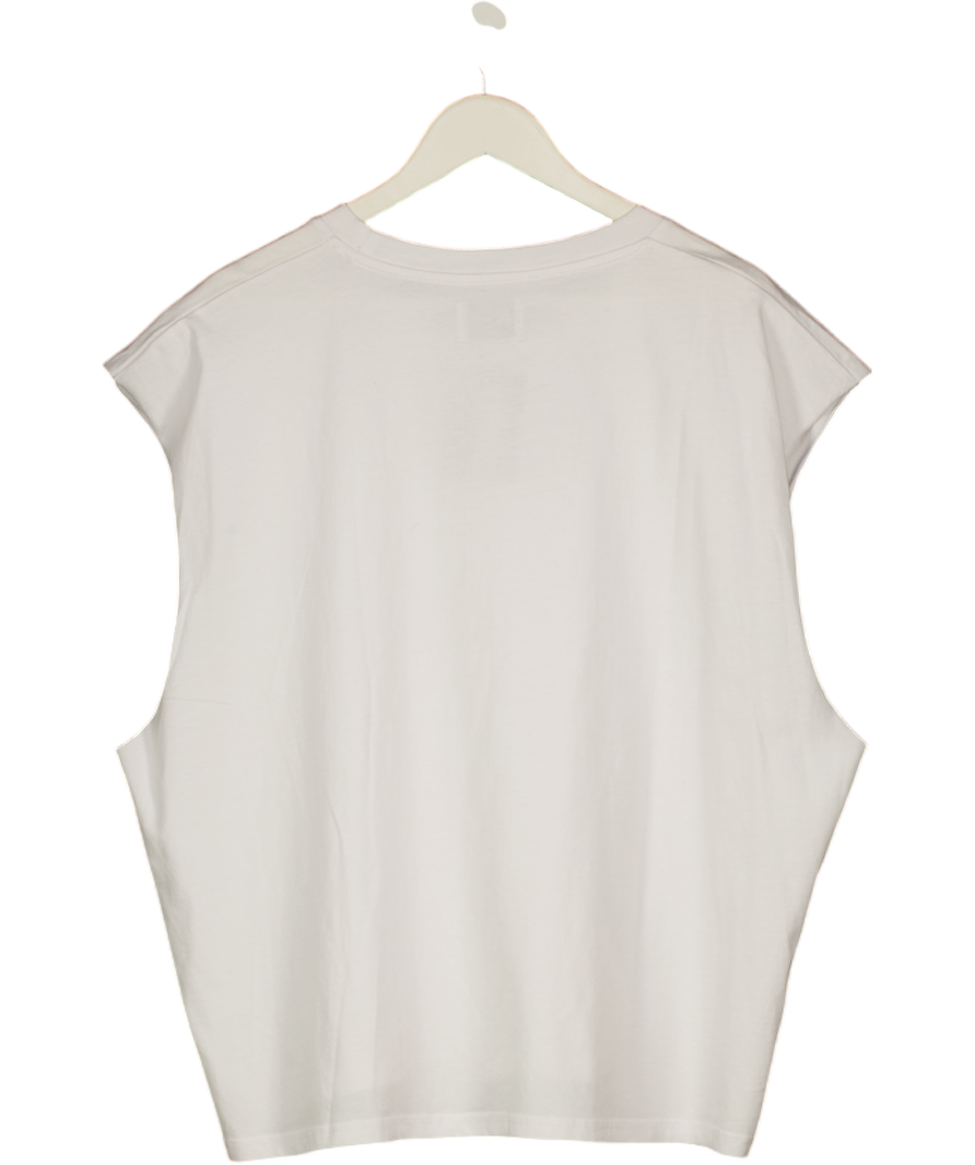 NTH White Sleeveless Oversized Tee UK M