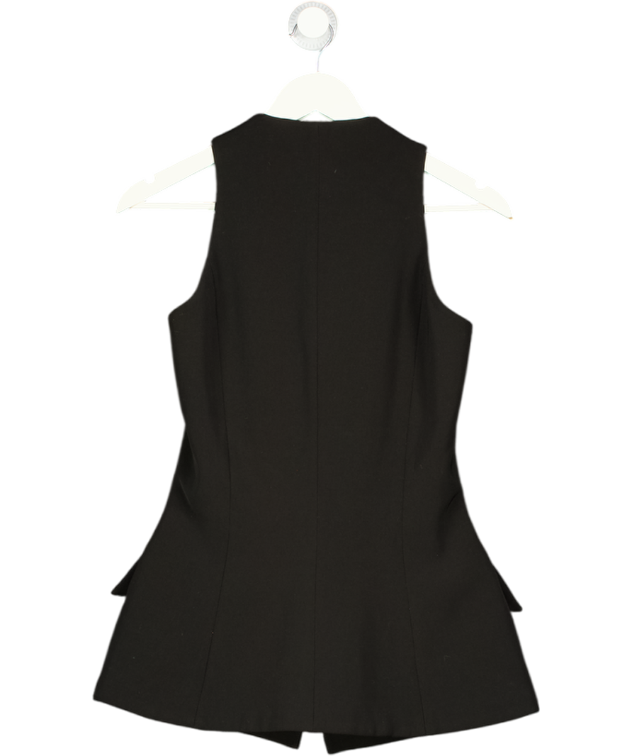 NADINE MERABI Black / Gold Zoe Waistcoat Top UK 10