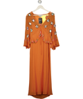 NEVER FULLY DRESSED Orange Apricot Embellished Ines Dress UK 8