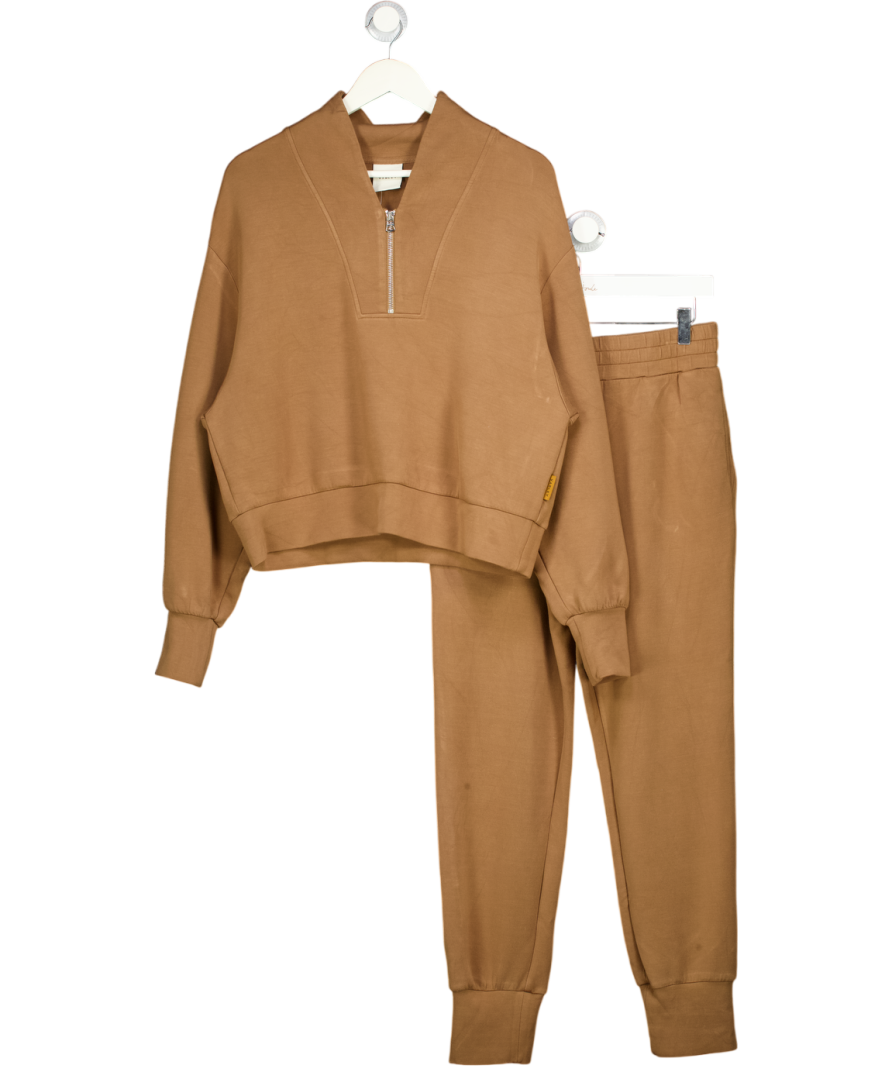 VARLEY 2-piece Brown Doublesoft Davidson Sweatshirt (uk L) And Slim Cuff Pants 27.5 UK M/L