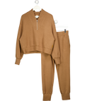 VARLEY 2-piece Brown Doublesoft Davidson Sweatshirt (uk L) And Slim Cuff Pants 27.5 UK M/L