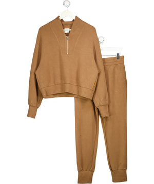VARLEY 2-piece Brown Doublesoft Davidson Sweatshirt (uk L) And Slim Cuff Pants 27.5 UK M/L