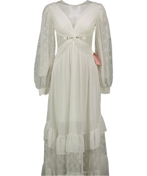 ALB Anne Louise Love Story Cut Out Maxi Dress In White UK 8