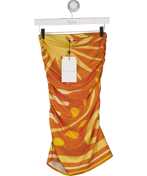 CALA DE LA CRUZ Orange Bianca Mini Dress UK S