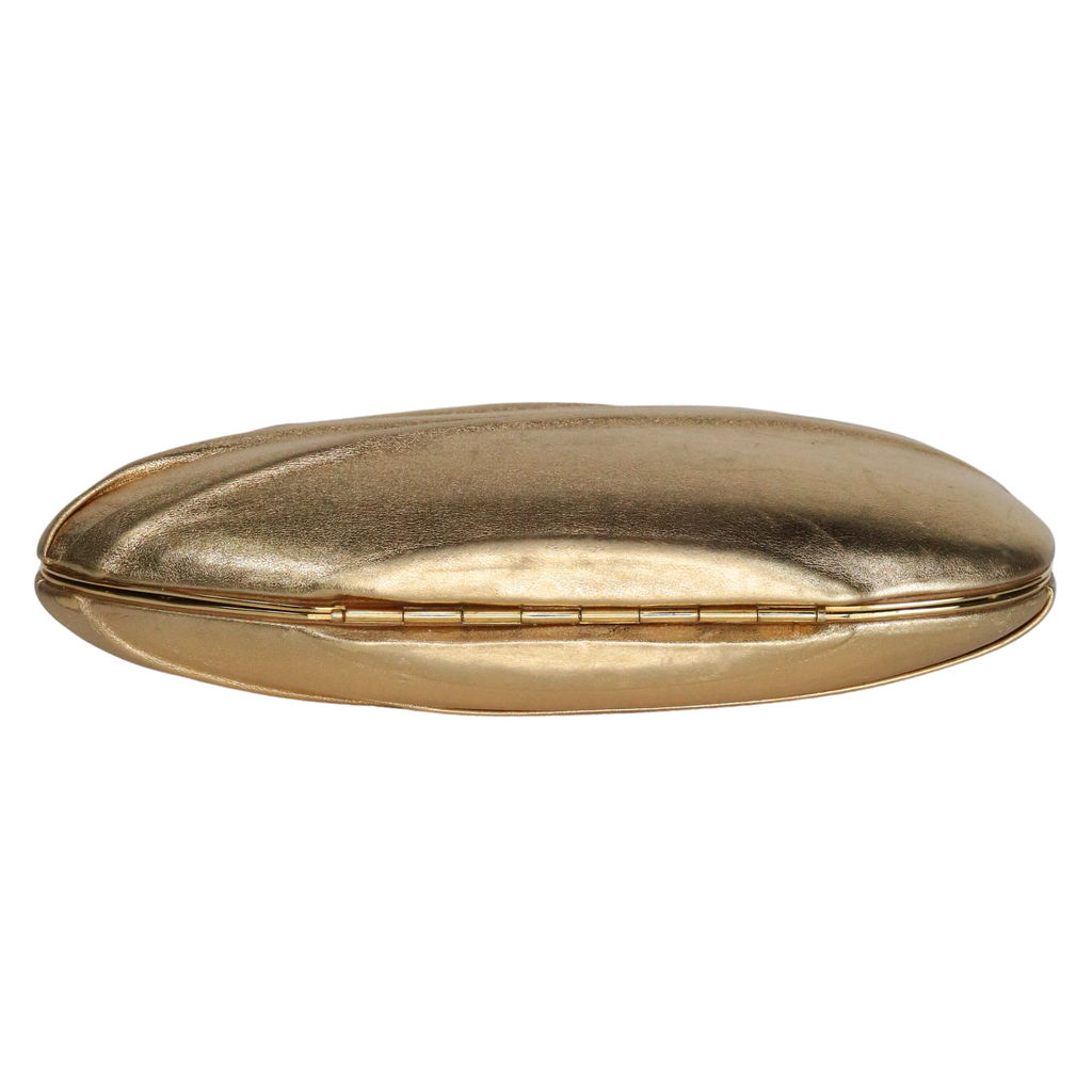 BENEDETTA BRUZZICHES Metallic Gold Belle Du Jour Clutch Bag