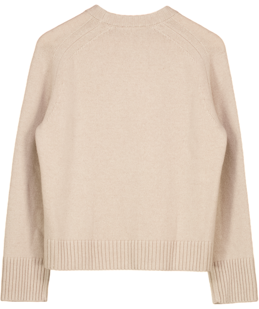 JIGSAW Beige Cashmere / Wool Blend Saddle Jumper UK M