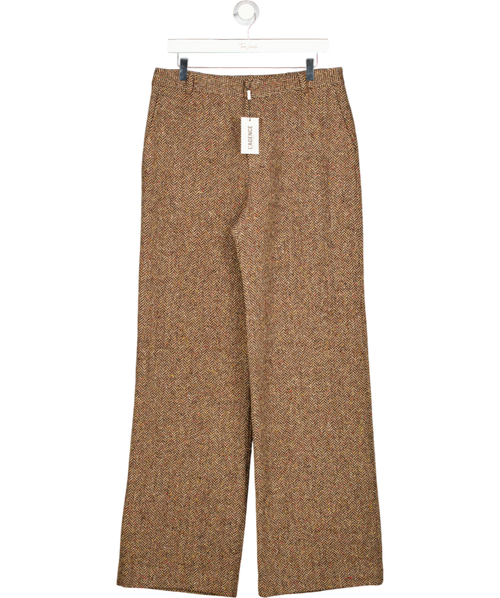 L'agence Brown Wool Blend Livvy Straight-leg Trousers Us8 UK 12