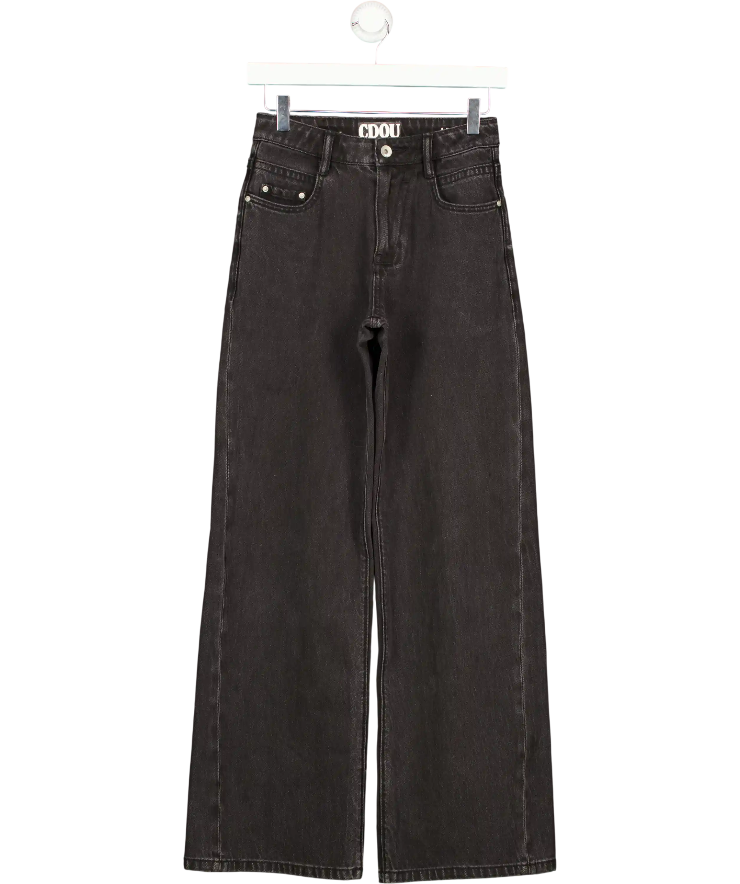 CDOU Black Straight Leg Jeans UK XS