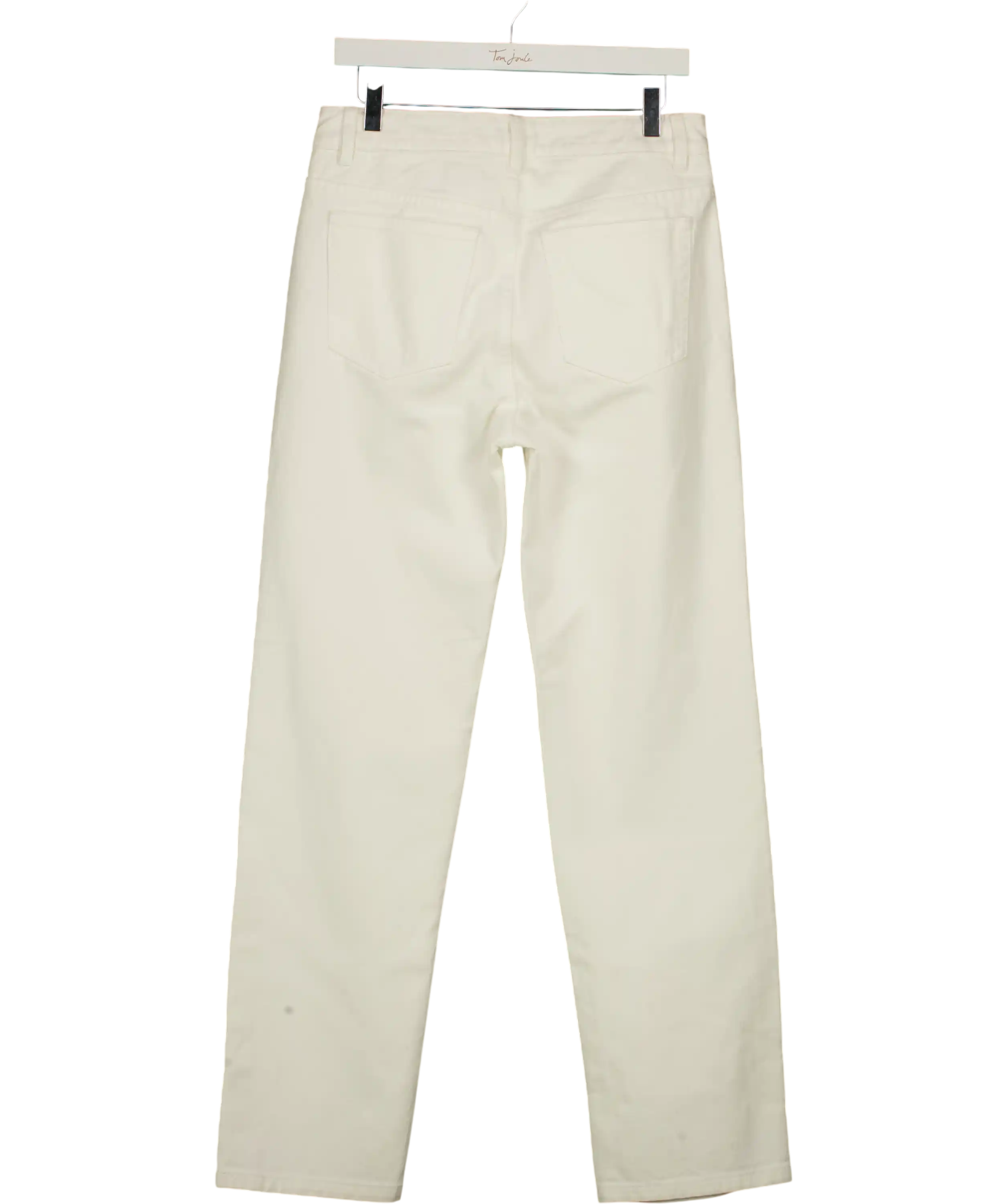 Karen Millen White Rigid Denim Mid Rise Straight Leg Jeans UK 10