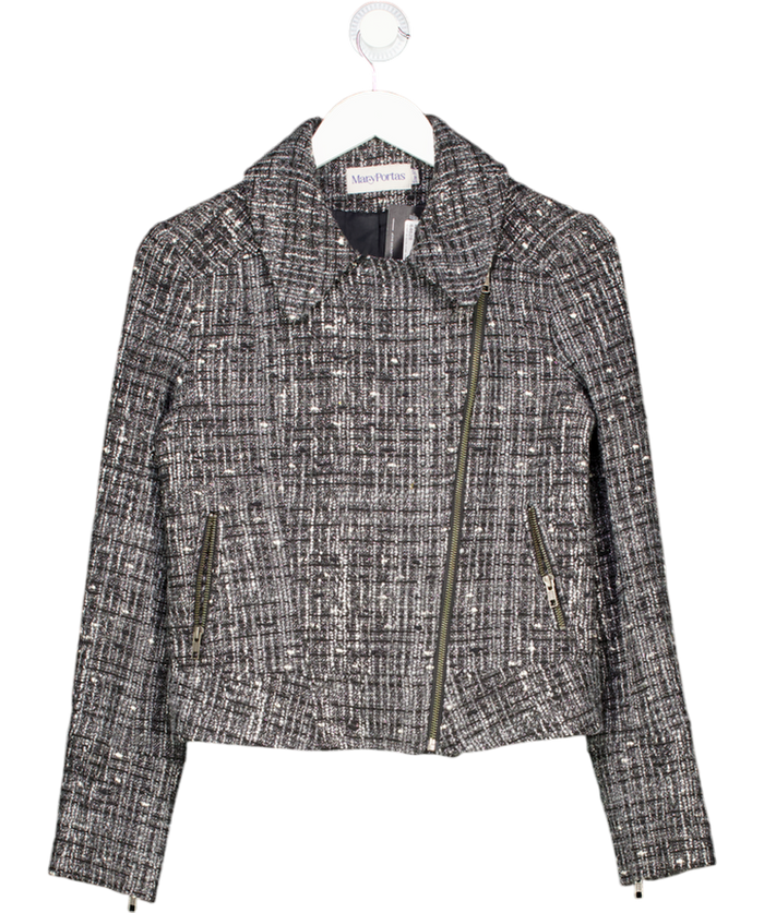 Mary Portas Grey Boucle Collared Jacket UK 10