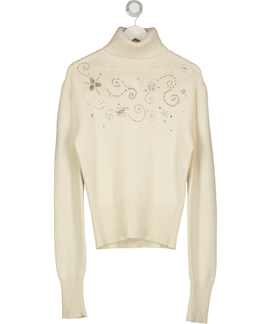 Holland Cooper Cream O61b Embellished Roll Neck UK 6