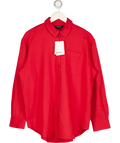 WHISTLES Red Ultimate Relaxed Fit Linen Shirt UK 12