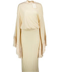 De La Vali Tramontana Long Dress In Cream Jersey UK 8