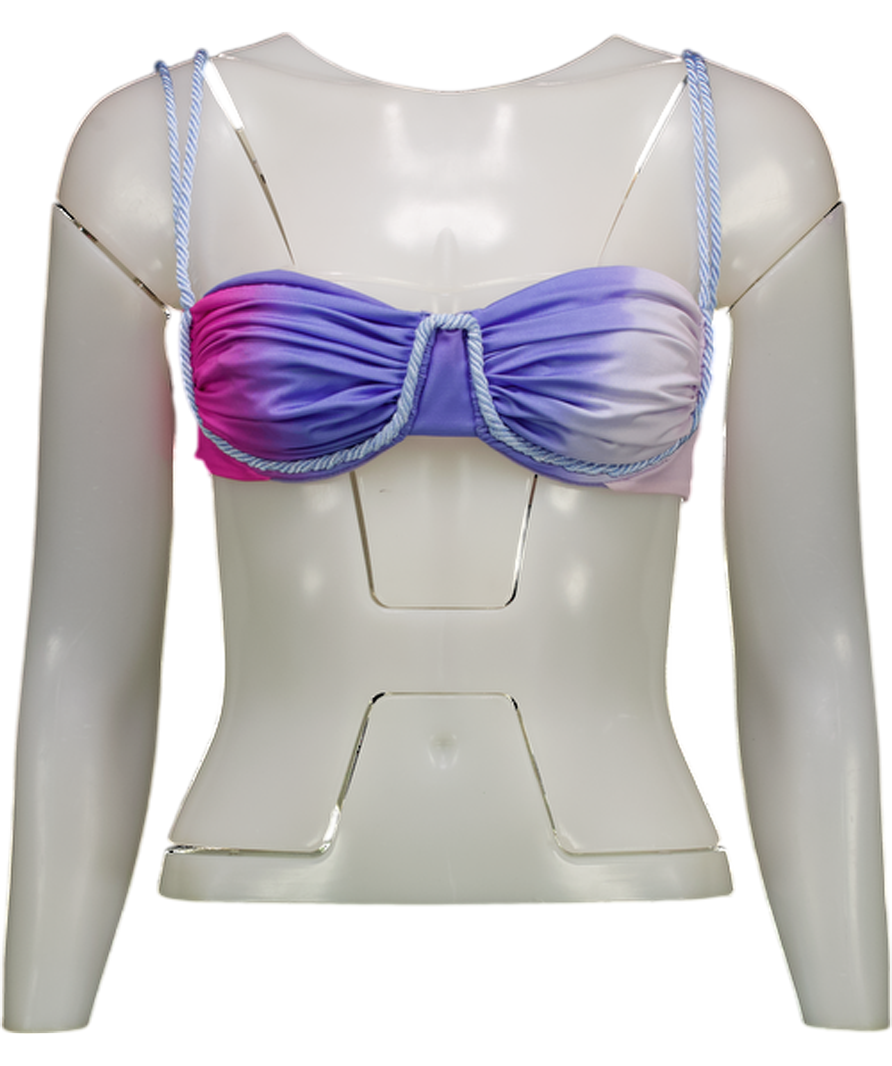 BAOBAB Pink Lula Ruched Bikini Top UK XS