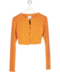 With Jéan Orange Cropped Cardigan Top UK XS
