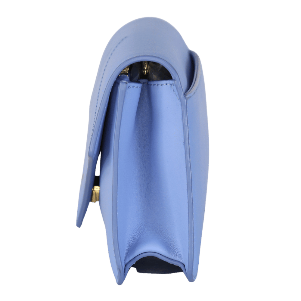 MCM Blue Geometric Quilted Mini Leather Shoulder Bag One Size