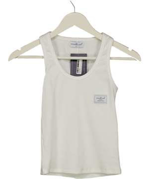 Sencilla Salt White Ribbed Vest Top UK S